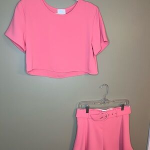 Lavender Brown Women’s Coral Ensemble Two Piece with Belt